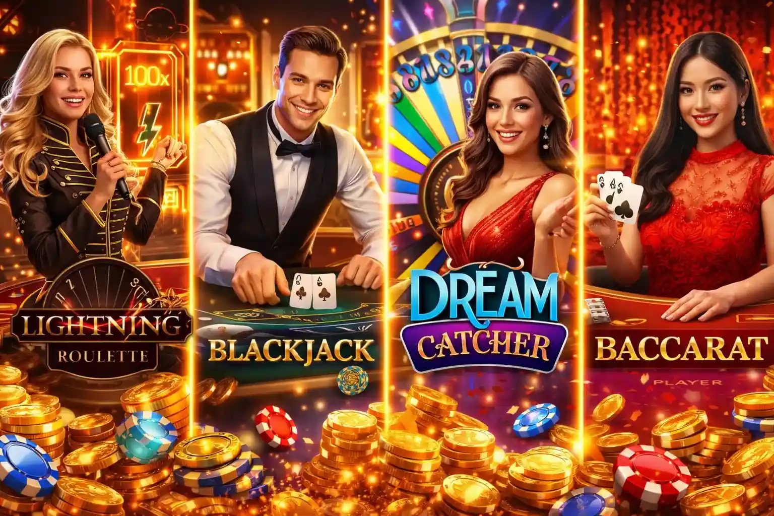 Live kasinon jakajat ruletissa blackjackissa ja baccaratissa pöydän ääressä